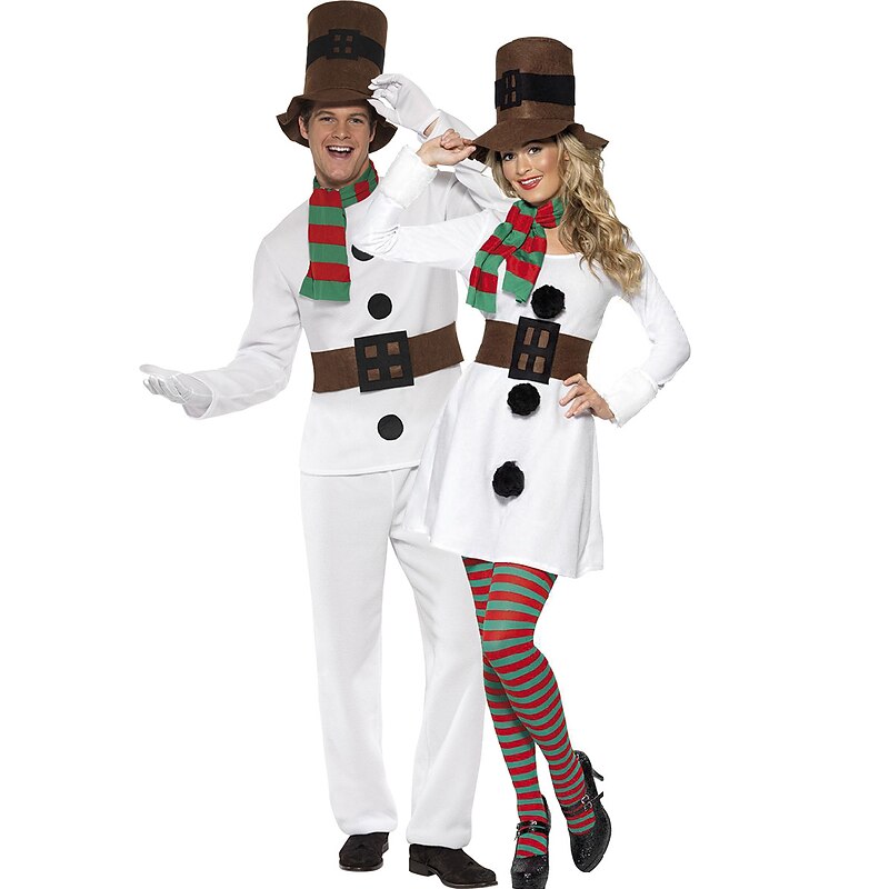 Snowman Cosplay Costumes Matching Family & Couples Men's Women's Christmas Cosplay Costume Family Matching Outfits Adults Christmas Masquerade Christmas Costume