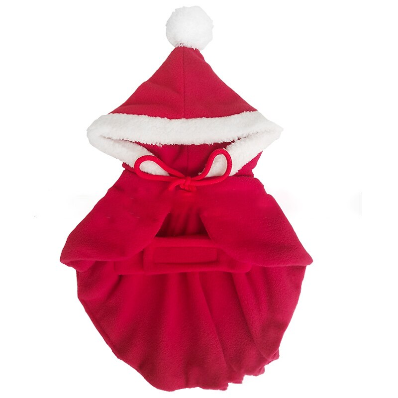 Christmas Clothing Cape Blanket Christmas Hat Holiday Outfit Cute And Warm Fur Ball3