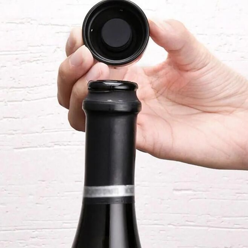 Silicone Sealed Wine, Beer, Champagne Stopper, Red Wine Bottle Cap Stopper, Silicone Sealed Champagne Bottle Stopper, Compact Preservation Wine Stopper, Bar Tools4