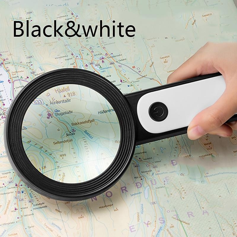 30X Handheld Reading Magnifying Glass Illuminated Magnifier Microscope Lens Jewelry Watch Loupe Magnifier With LED Light2