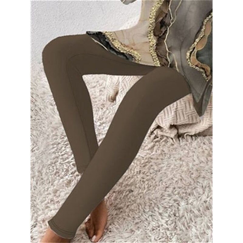 Women's Fashion T Shirt Pants Sets Pants Trousers Long Sleeve Crew Neck Graphic Print Casual Daily Brown Fall & Winter Regular Fit3
