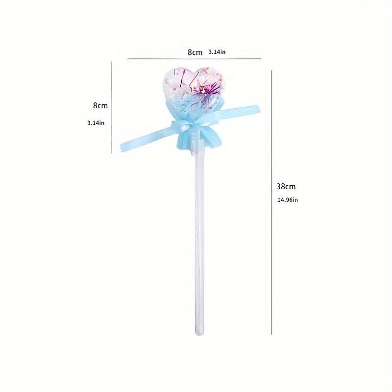 3Pcs LED Magic Fairy Stick Christmas Tree Wands Rave Toy Light-up Magic Ball Wand Glow Stick for Birthdays Novelty Luminous Toy2