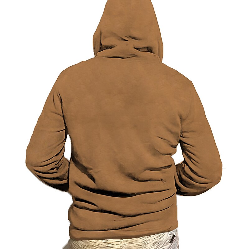 Men's Sun Graphic Prints Hoodie Hoodies Sweatshirt Daily Casual Long Sleeve Hooded Vacation Holiday Going out Light Brown Blue Multi Pocket Fleece Winter Designer3