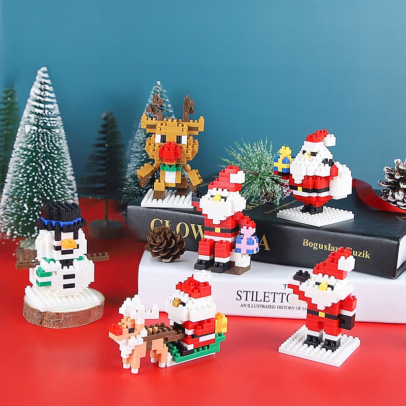 Building Block Christmas Building Sets Contain Reindeer Cart BlocksBricks Set Toys For Kids Ages 6 Christmas Decorations ChristmasPresents Gift For Boys For Girls Gift for Christmas Gifts