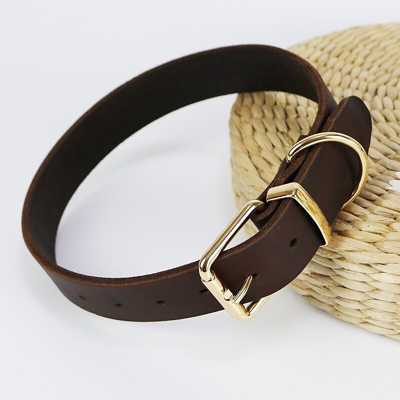 Pet Dog Collar Made Of Cowhide Leather Collar Collar Collar Sleeve Medium Sized Large Dog Collar3