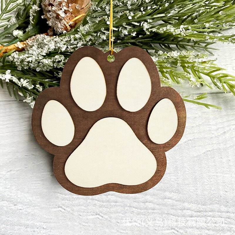 1pc, Festive Dog Paw Christmas Tree Pendant - Add a Touch of Holiday Cheer to Your Home Decor