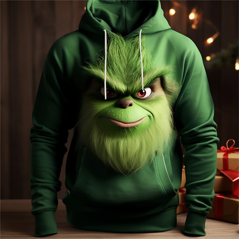 Christmas Men's Funny Christmas 3D Hoodies The Comfort Color Graphic Elf Fashion Daily Basic 3D Print Pullover Sports