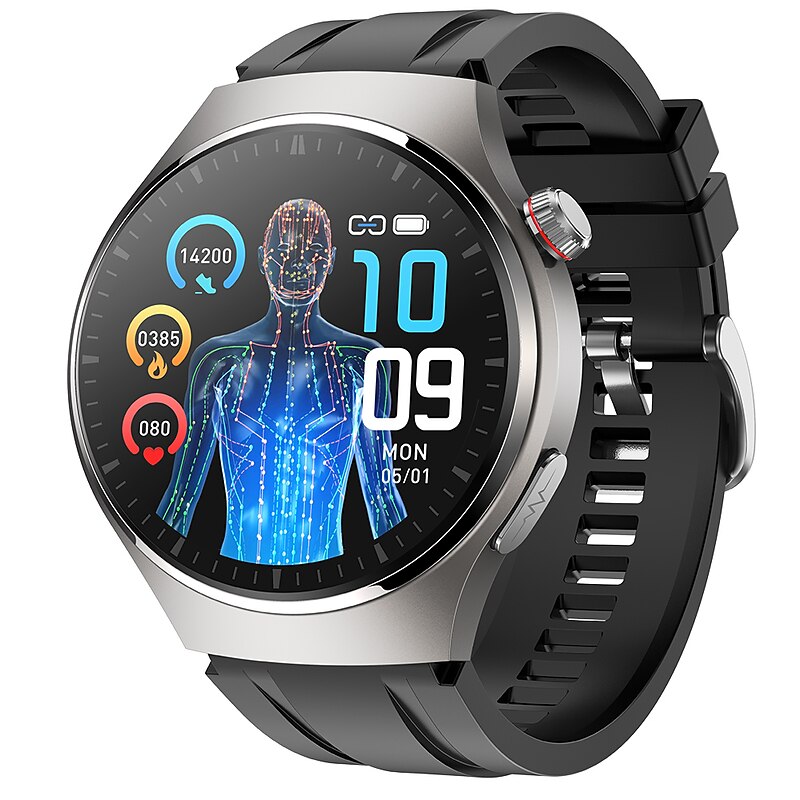 iMosi MT200 Smart Watch 1.43 inch Smartwatch Fitness Running Watch Bluetooth ECG+PPG Temperature Monitoring Pedometer Compatible with Android iOS Women Men Long Standby Hands-Free Calls Waterproof IP3