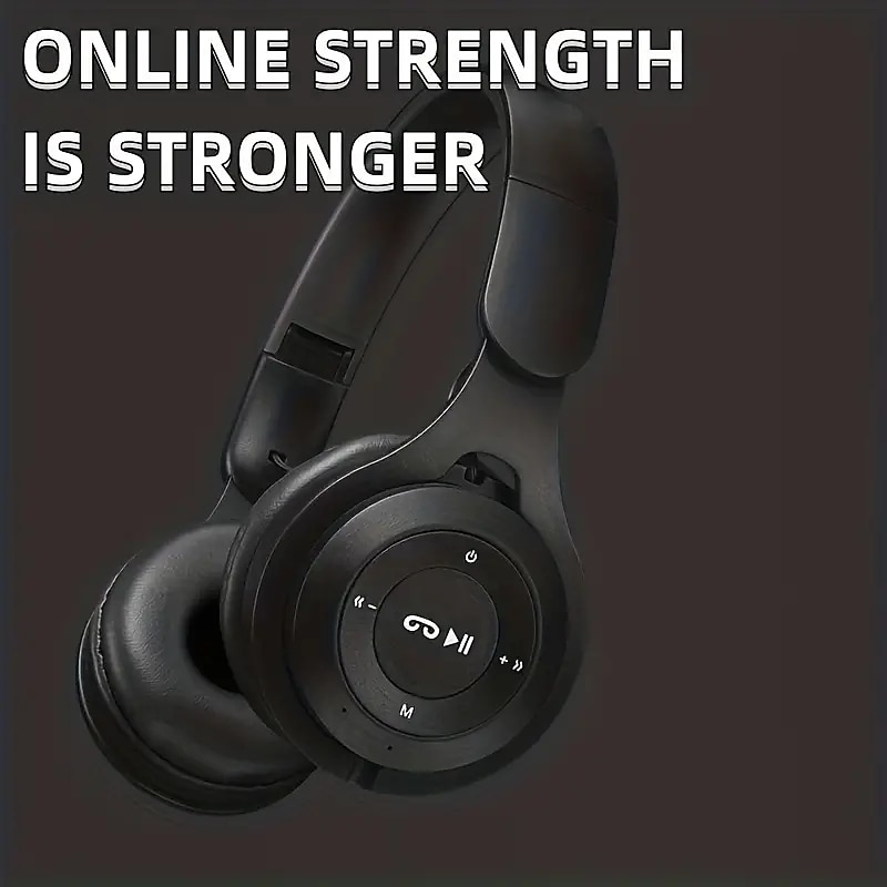 Bluetooth 5.0 Over Ear Headphones Ear Cups HiFi Wireless Folding Headset for Desktop Tablets Game Music 2024 – GBP £11