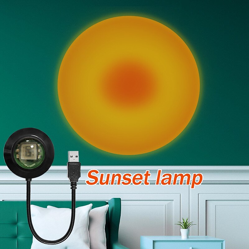 LED Sunset Night Light Sunset Lamp USB LED Desk Lamp Live Broadcast Photo Fill Light Colorful Day Lamp Colorful Atmosphere Light4