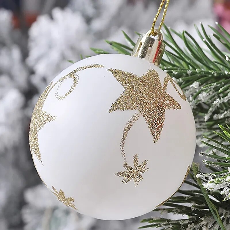 70Pcs/box Christmas Baubles Ornaments Set Xmas Tree Hanging Pendants Home New Year Gifts Decoration Supplies 2024 Navidad Noel Christmas Ball House Set Christmas Decoration Christmas Tree Pendant3