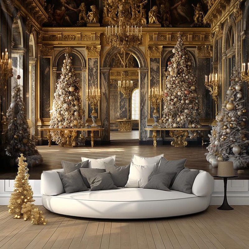 Landscape Castle Hanging Tapestry Wall Art Large Tapestry Mural Decor Photograph Backdrop Blanket Curtain Home Bedroom Living Room Decoration2