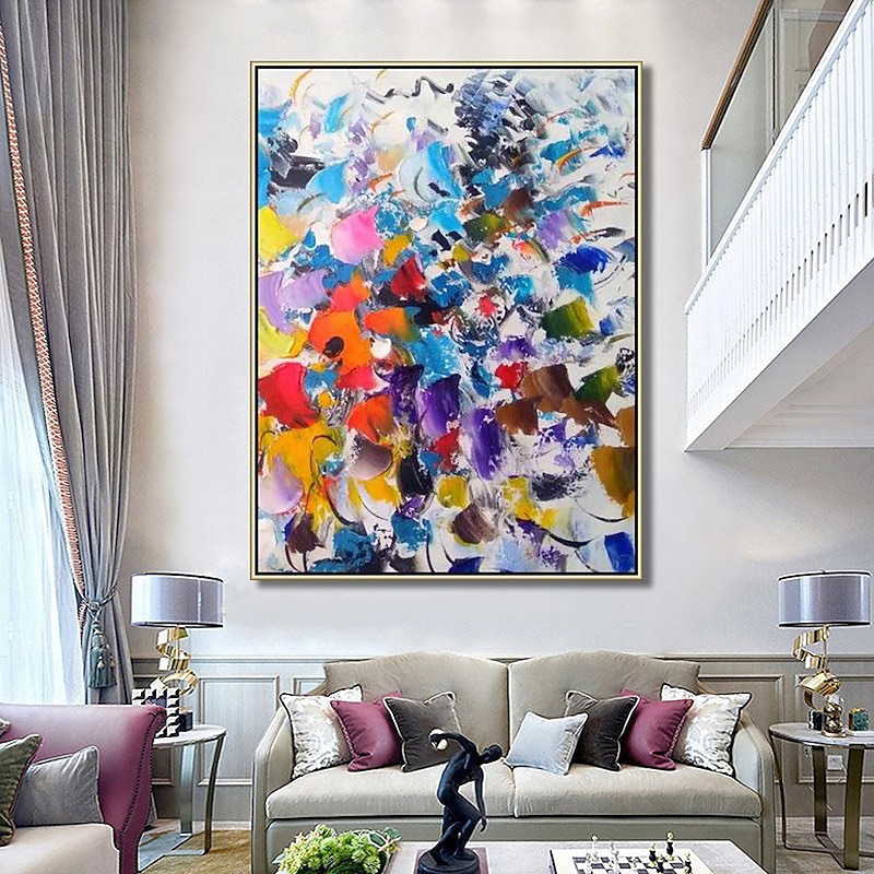 Oil Painting 100% Hand Painted Oil Painting Handmade Wall Art Abstract painting Original painting Hand painted Colorful canvas art Wall Art painting Decor Rolled Canvas No Frame Unstretched4