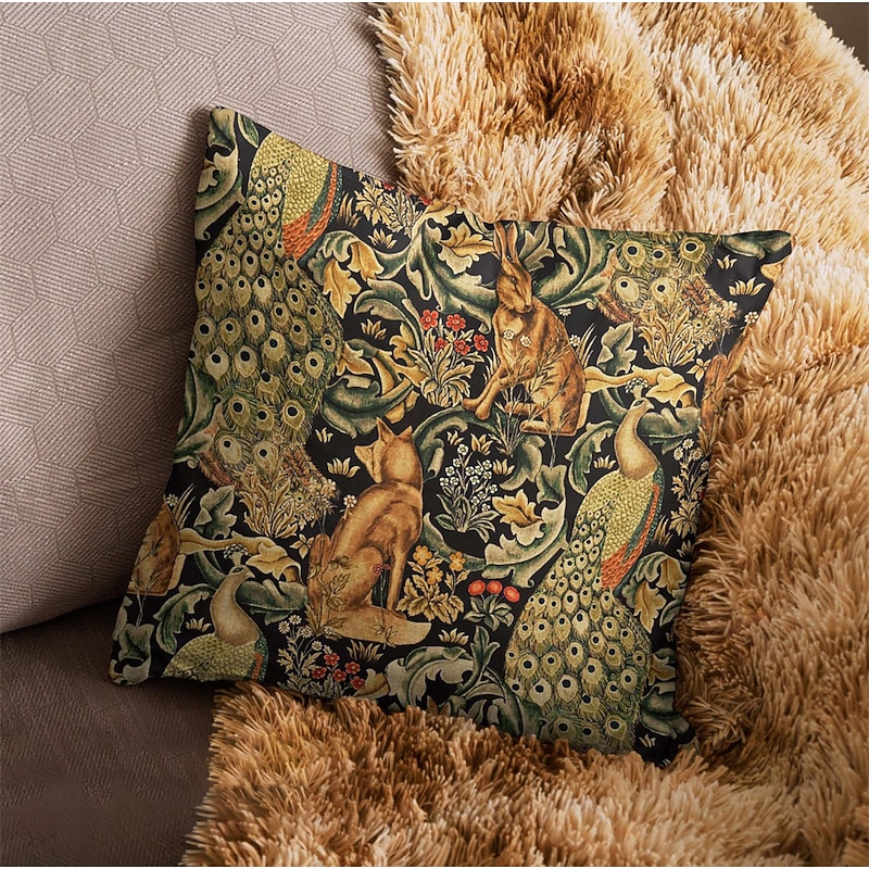 Vintage Double Side Pillow Cover 1PC Soft Inspired by William Morris Decorative Square Cushion Case Pillowcase for Bedroom Livingroom Sofa Couch Chair