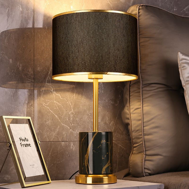 Table Lamp Bedroom Bedside Lamp Marble Vintage Sensor Lamp Hand Touch Sensor Table Lamp 85-265V2