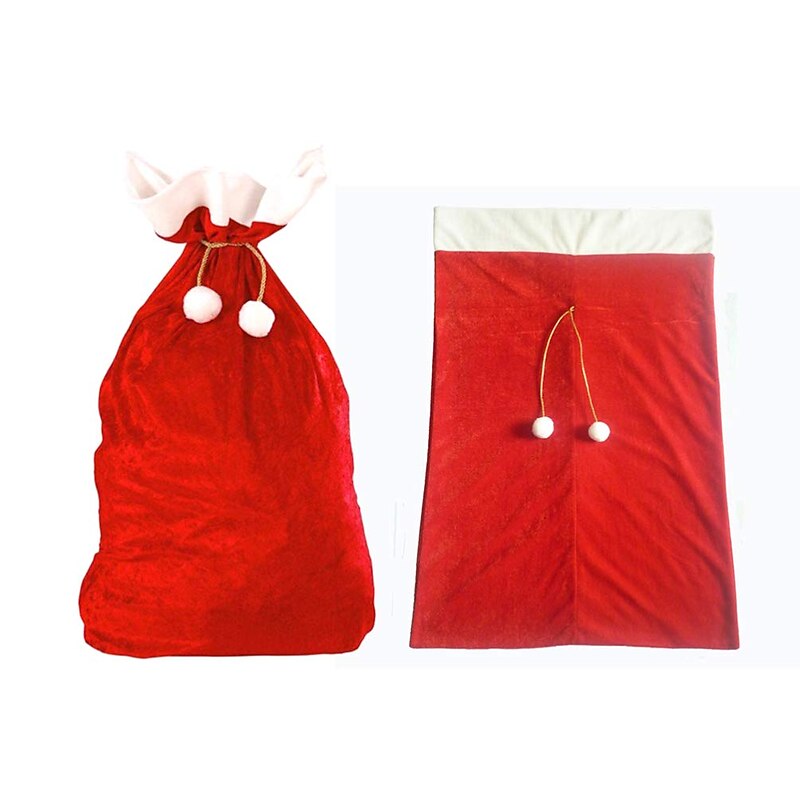 Santa Sack Christmas Gift Bag 27.5*19.5 Inch Large Canvas Christmas Santa Claus Bag for Xmas Party Supplies Favors2