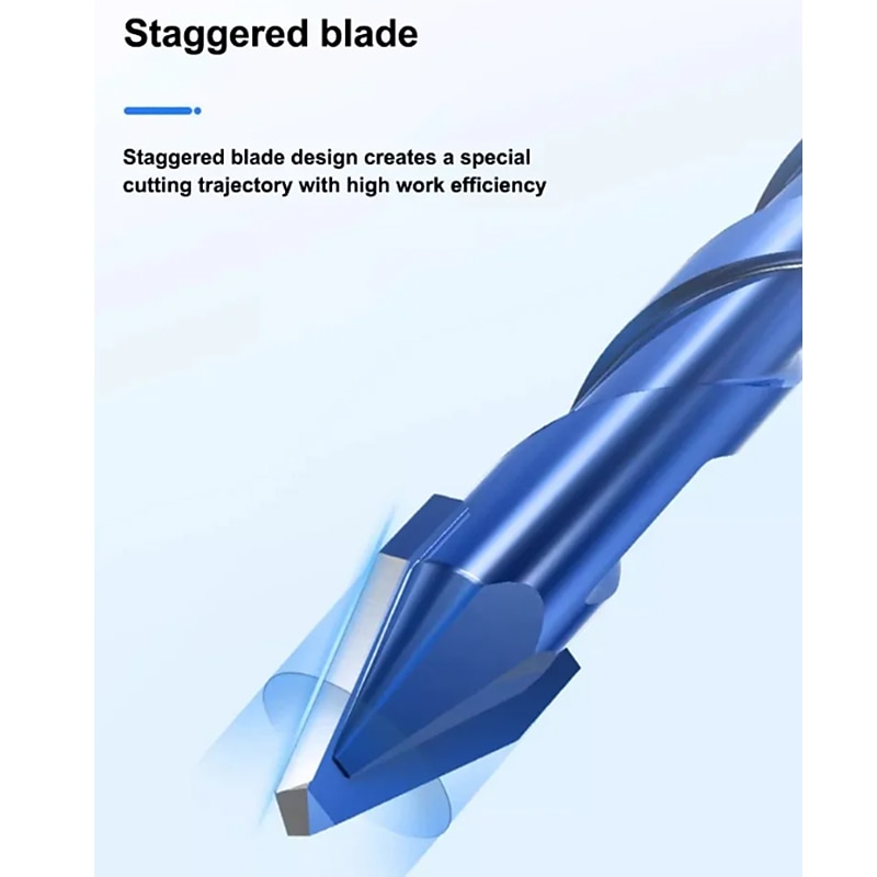 Superhard Alloy Steel Ceramic Tile Concrete Superhard Spiral Groove Eccentric Drill Bit Special Cement Triangular Drilling Tools3