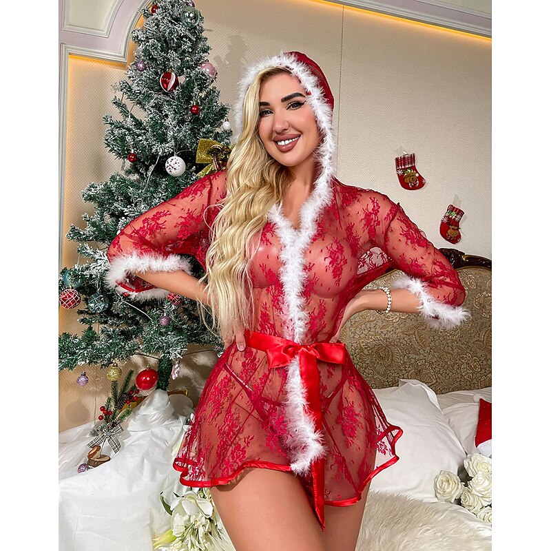 Santa Claus Mrs.Claus Fancy Christmas Dress Sexy Christmas Costumes Women's Christmas Cosplay Costume Adults' Christmas Masquerade Christmas Eve Christmas Party Dress3