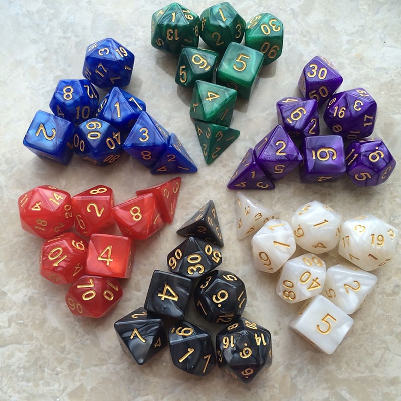 Multi Sided Dice Seven Piece Dragon Set And Dungeon Board Game Trpg Running Group