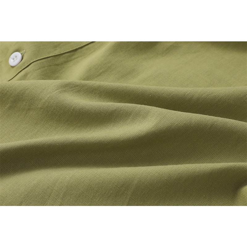 Men's Shirt Summer Shirt Beach Wear Cotton Linen Shirt Button Up Shirt Plain Vacation Curise Black White Pink Navy Blue Long Sleeve Lapel Spring & Summer Clothing Apparel3