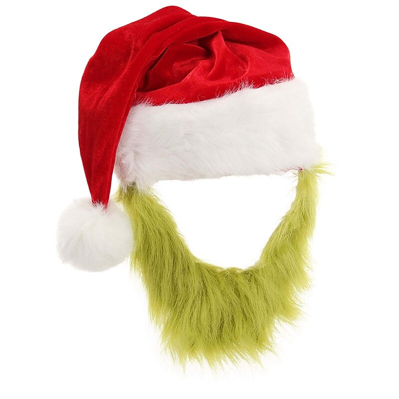 Christmas Monster Green Monster Mask Green Hair Monster Head Cover Thief Mask Reveal Christmas Clothes