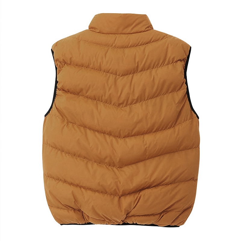 Men's Puffer Vest Daily Wear Vacation Going out Fashion Basic Spring &  Fall Zipper Polyester Comfortable Plain Zipper Stand Collar Regular Fit Dark Yellow Deep Green Wine Black Vest3