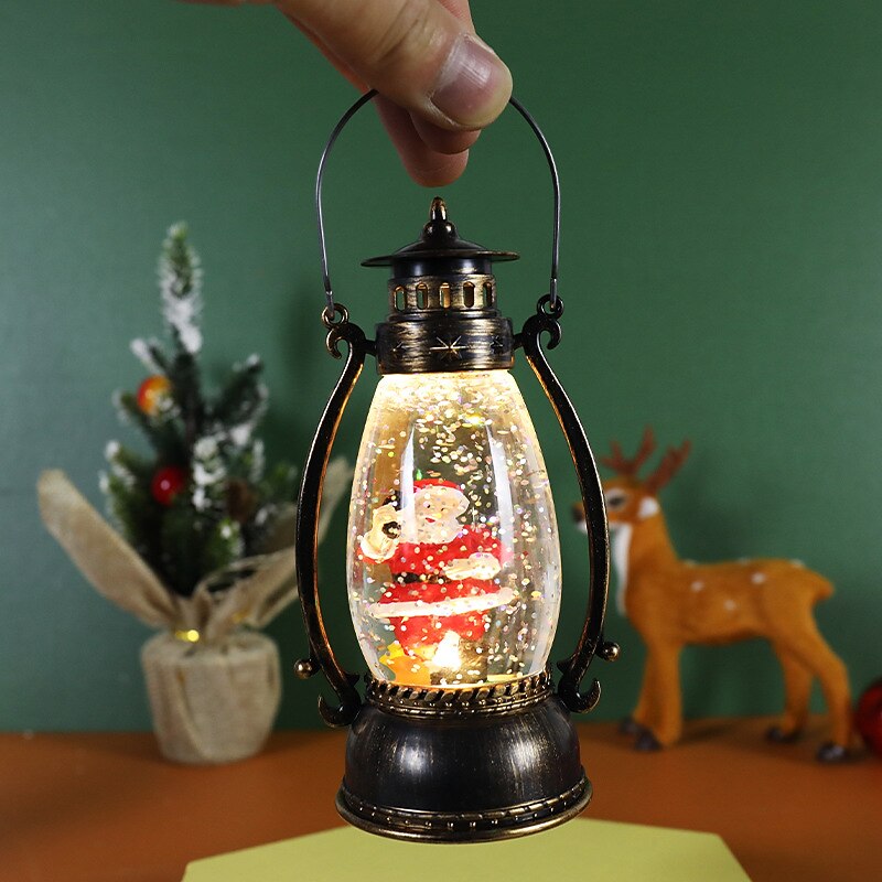 Christmas decorations crystal ball luminous portable oil lamp snow lamp Christmas gift Christmas table decoration.3