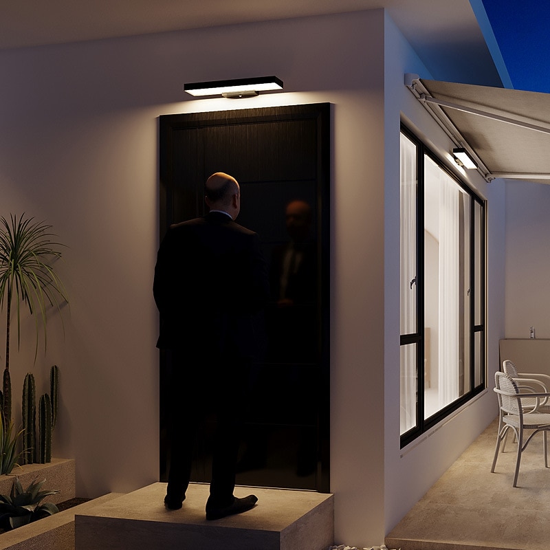 LED Wall Sconce Lighting Fixture Antique Wall Sconce IP65 Liner Design External Waterproof Rustproof Aluminum Wall Lamp Lantern Courtyard Garden Balcony Villa Decorative Lights 110-240V2