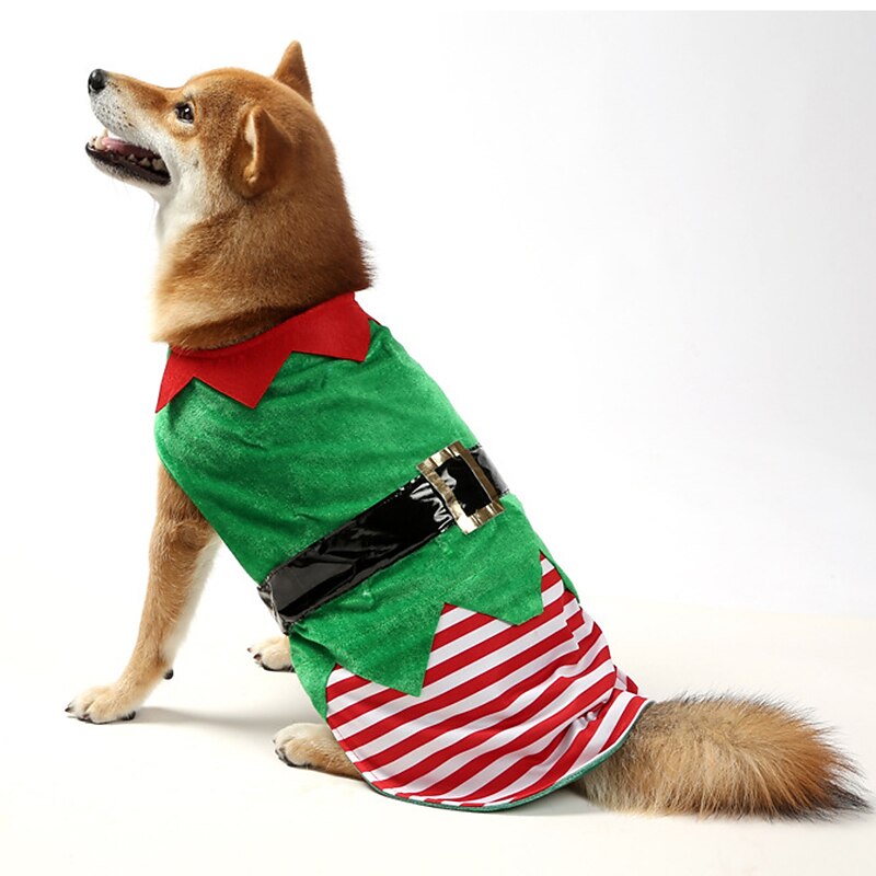 Christmas Green Elf Comfortable Warm Striped Vest Wedding Celebration Party Party Party Cute4