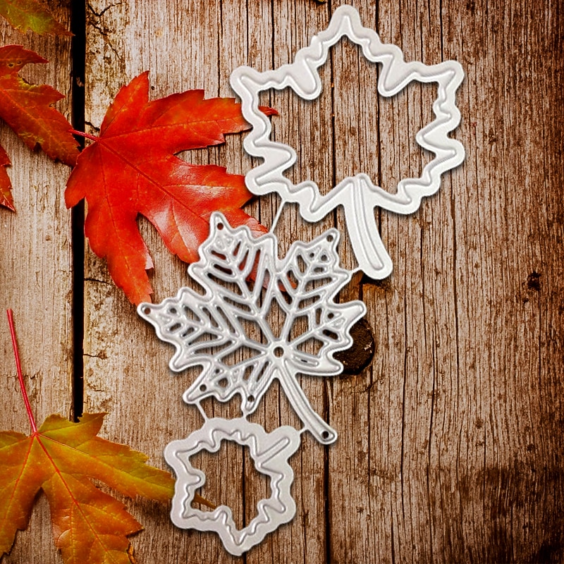 Create Beautiful Crafts with Metal Autumn Maple Leaves Cutting Dies - Perfect for Card Making, Scrapbooking, Stamping & More!