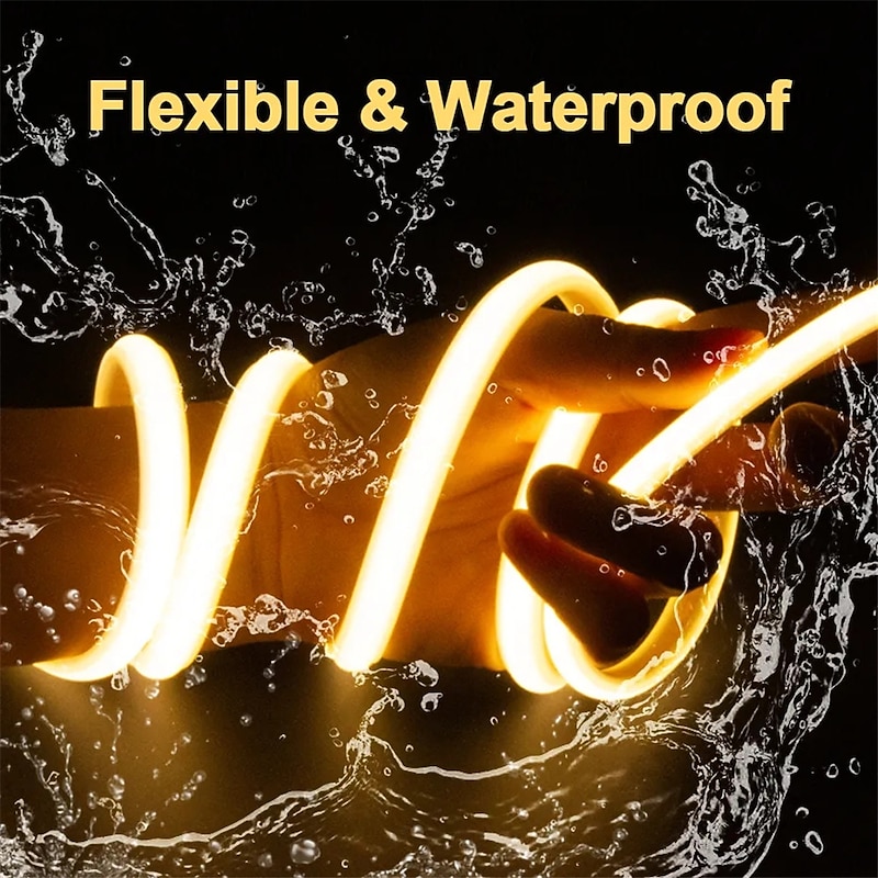 COB LED Strip 288 LEDs/m 220V EU Plug RA90 COB Outdoor Neon Sign Tape White Natural Pink Red For Kitchen Lighting4