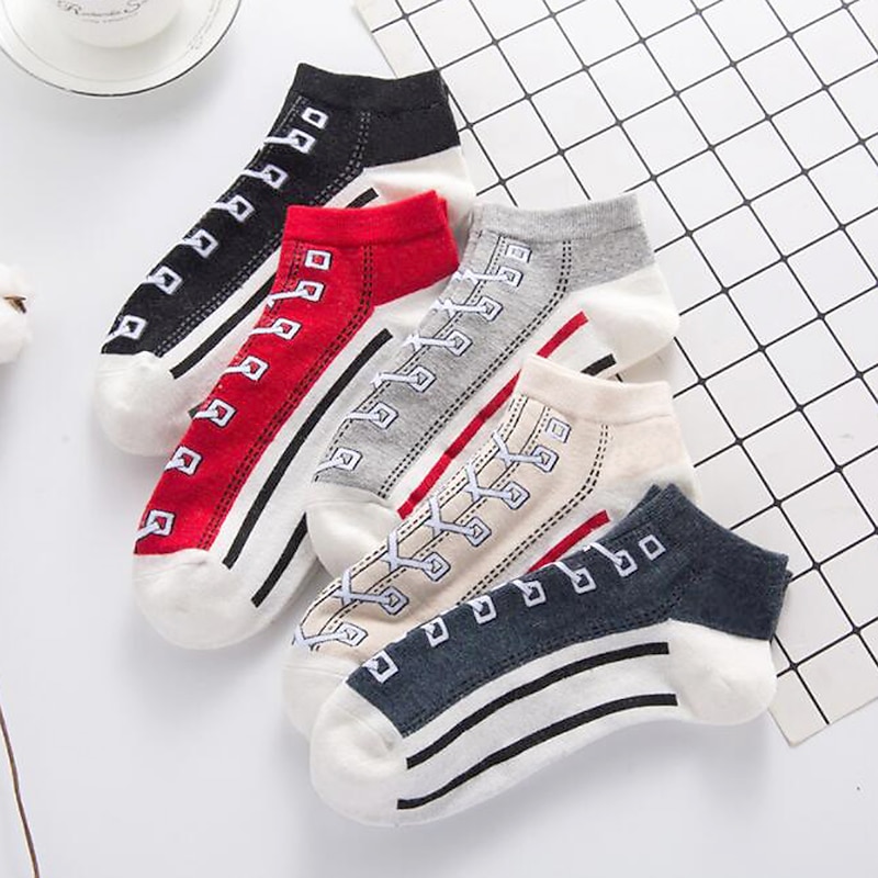 5 PairsWomen's Ankle Socks Low Cut Socks Work Daily Holiday Multi Color Sporty Casual Formal Casual Socks