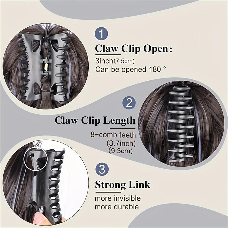 Y2K Messy Bun Hair Piece Claw Clip In Hair Bun Synthetic Wavy Curly Chignon Hair Bun For Women Extensions Tousled Updo Hair Buns Claw Clip Ponytail Hairpieces Hair Scrunchie With Clip For Daily Use3