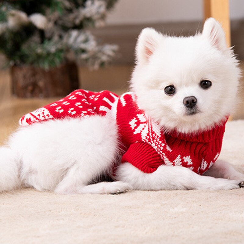 Dog Ugly Christmas Sweater Autumn And Winter High Neck Sweater Stripes Christmas Cute Comfortable And Warm Personality3