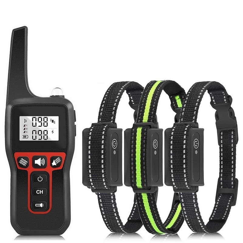 3300FT No Shock Pet Dog Training Collar Beep Vibrating Pet Trainer IPX7 Waterproof Rechargeable Pet Training Collar No Prongs Sound and Vibration Collar4