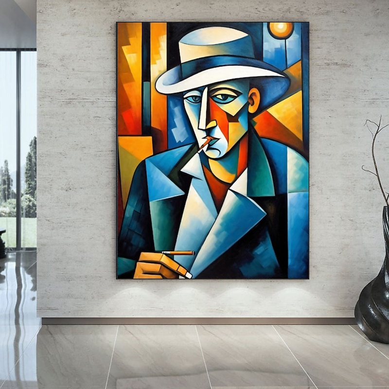 Handmate Oil PaintingCanvasWall Art DecorationAbstract Knife Painting Picasso Style Charactersfor Home Decor Rolled Frameless Unstretched Painting 7
