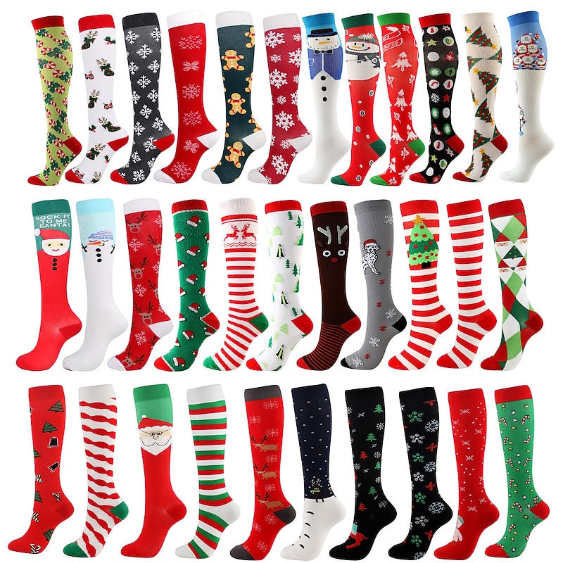 Santa Claus Reindeer Christmas Socks Unisex Cute Christmas Christmas Eve Socks