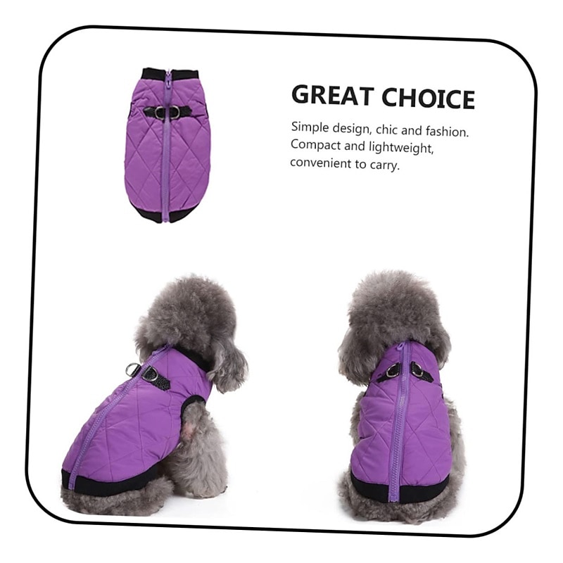 Dog Cat Coat Jacket Stylish Casual Winter Warm Breathable Soft Washable Comfortable Outdoor Casual Daily Dog Clothing for Bichon Frise Pomeranian Baby Pet Papillon Small4