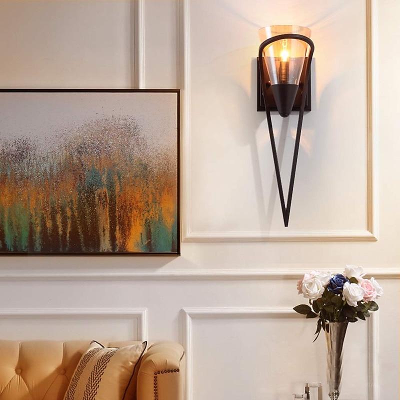 LED Wall Sconce Lighting Fixture Wall Sconce E27 External Waterproof IP65 Rustproof Aluminum Glass Wall Lamp Lantern Courtyard Garden Balcony Villa Decorative Lights 110-240V