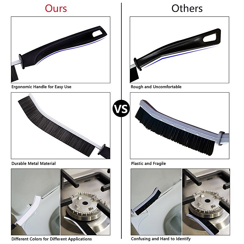 4Pcs Gap Cleaning Brush Ginsco Hard Bristle Brush for Cleaning Crevice Cleaning Tool Multifunctional Brushes for Household Use Small Cleaning Brush for Shutter Door Window Track Kitchen4