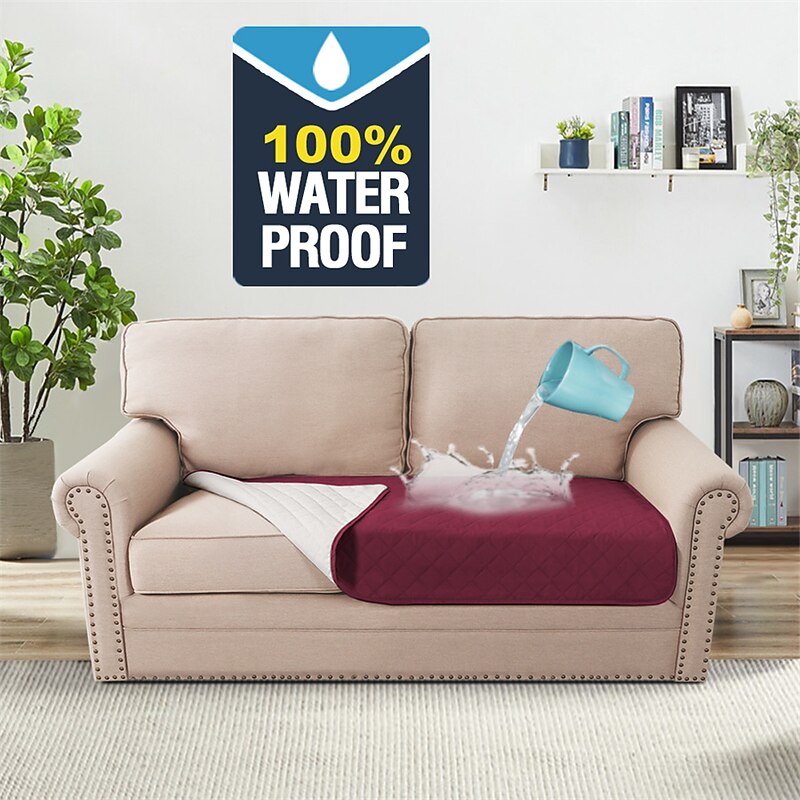 100% Waterproof Sofa Cushion Cover,Washable Dog Bed Cover Non-Slip Quilted Pet Blanket for Sofa Cushion Protector Cover Soft Seat Cushion Cover Sofa Cover4