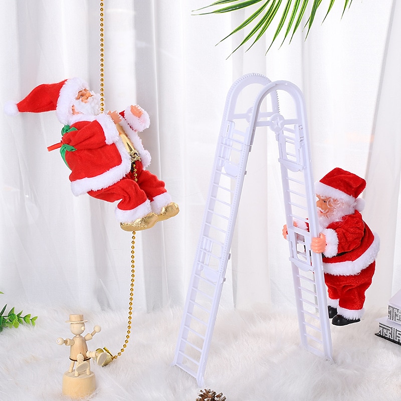 Climbing Beads Santa Claus Music Electric Doll Climbing Rope Santa Claus Christmas Gift Gift Christmas Decoration3