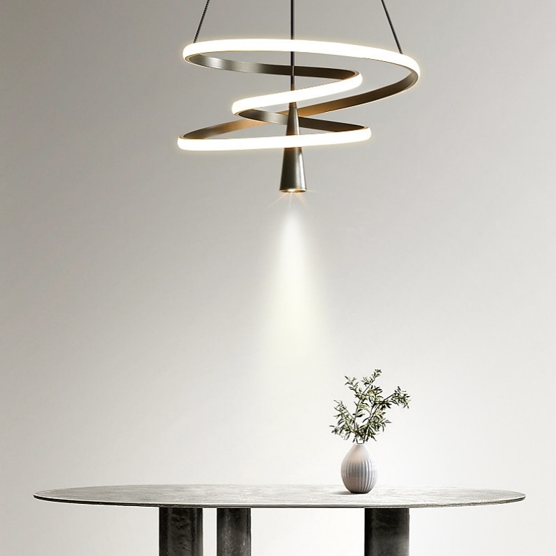 LED Pendant Light 46 cm Circle Design Aluminum Stylish Minimalist Painted Finishes Nordic Style Dining Room Kitchen Lights 110-240V2