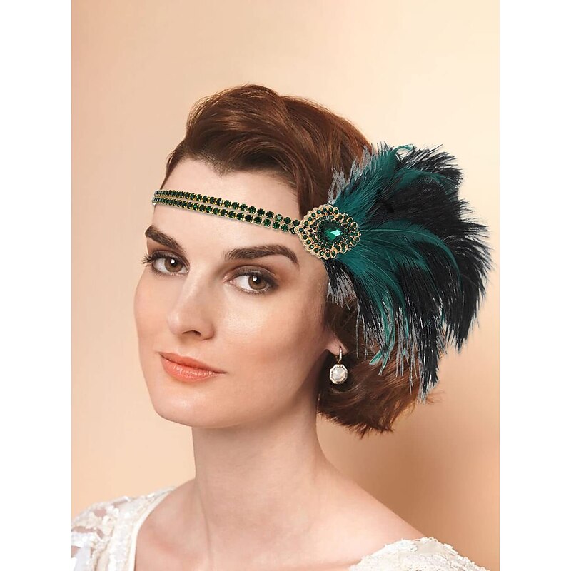 Retro Vintage 1920s Flapper Headband The Great Gatsby Wedding Guest Fancy Dress Women's Halloween Carnival Masquerade Prom Party / Cocktail Adults' Headband2