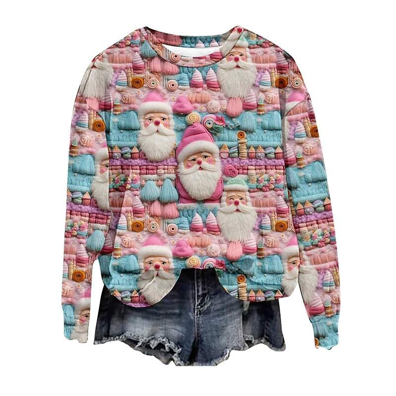 Christmas Santa Claus Reindeer Hoodie Cartoon Manga Anime 3D Print 3D Graphic For Couple's Men's Women's Adults' Christmas Carnival 3D Print4