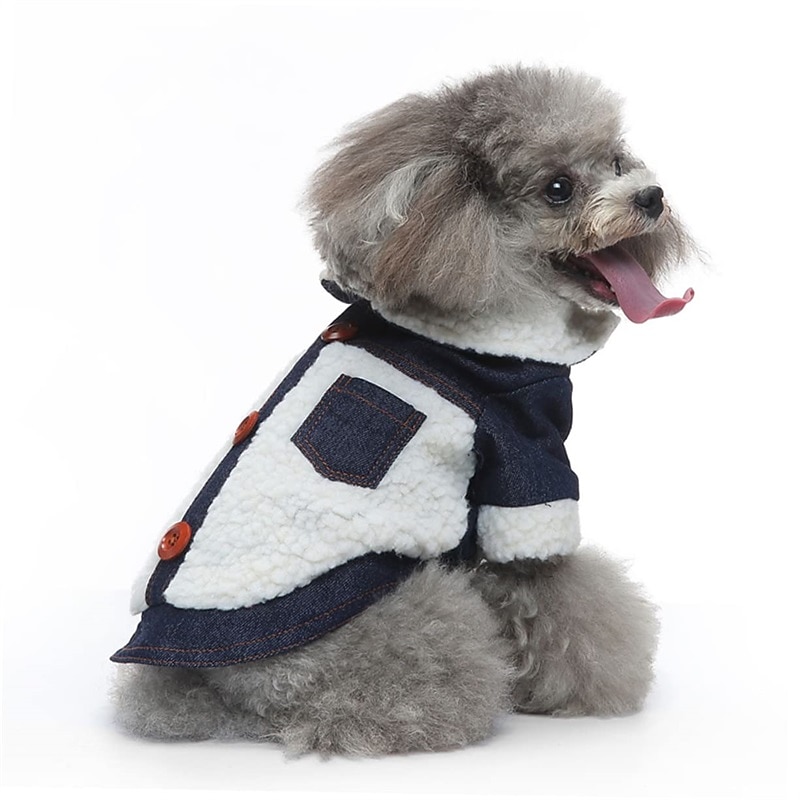 Dog Cat Coat Jacket Sports Casual Winter Warm Breathable Soft Washable Comfortable Outdoor Casual Daily Dog Clothing for Bichon Frise Pomeranian Baby Pet Papillon Small