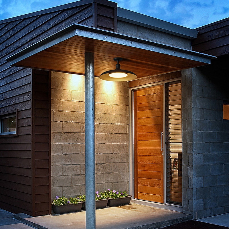 Industrial Vintage Semi Flush Mount Ceiling Lamp Outdoor Waterproof IP65 Corridor Indoor E27 Lighting Fixture for Porch Study Hallway3