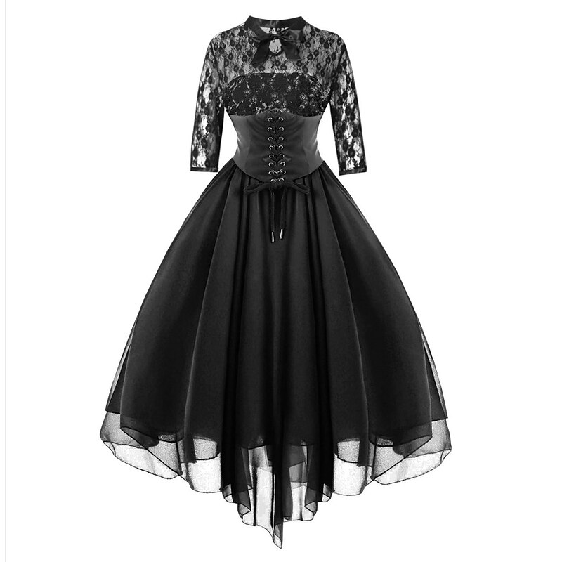 Retro Vintage Punk & Gothic Dress Fancy Dress Women's Masquerade Prom Adults' Dress4