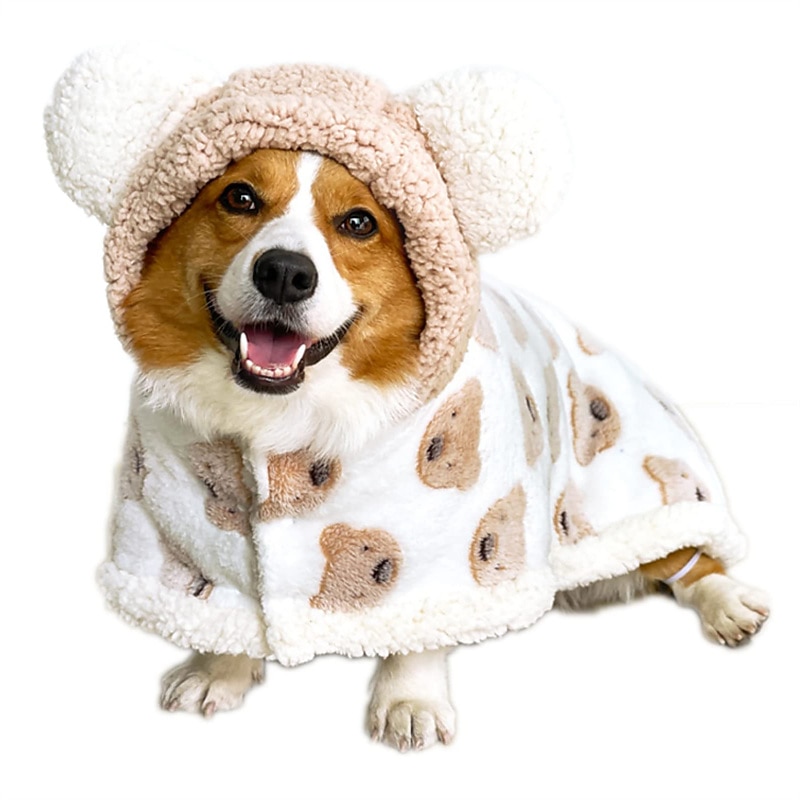 Dog Cat Cloak Fashion Sweet Winter Warm Breathable Soft Washable Comfortable Christmas Halloween Outdoor Casual Daily Dog Clothing for Bichon Frise Pomeranian Baby Pet Papillon Small