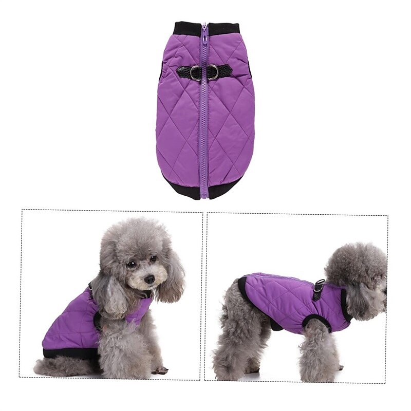 Dog Cat Coat Jacket Stylish Casual Winter Warm Breathable Soft Washable Comfortable Outdoor Casual Daily Dog Clothing for Bichon Frise Pomeranian Baby Pet Papillon Small2